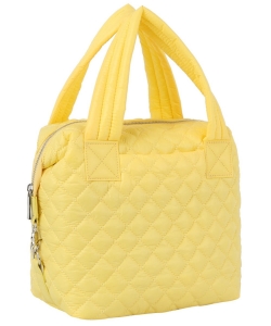 Puffy Quilted Nylon Satchel JYE0504 YELLOW